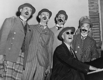 Former Governor Alfred E. Smith Entertaining with Singers at World's Fair