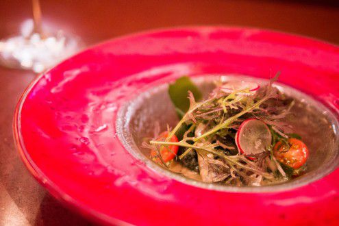北海道産真イワシのマリネ 青さ海苔の香り　サラダ仕立て 