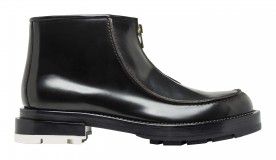 FRONT ZIP LEATHER BOOTS