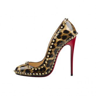 Christian Louboutin Dorispiky 120 Patent Leo Version Brown resize1