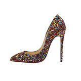 Christian Louboutin Pigalle Follies Strass Clair de Lune 120 Suede Version Multi r1