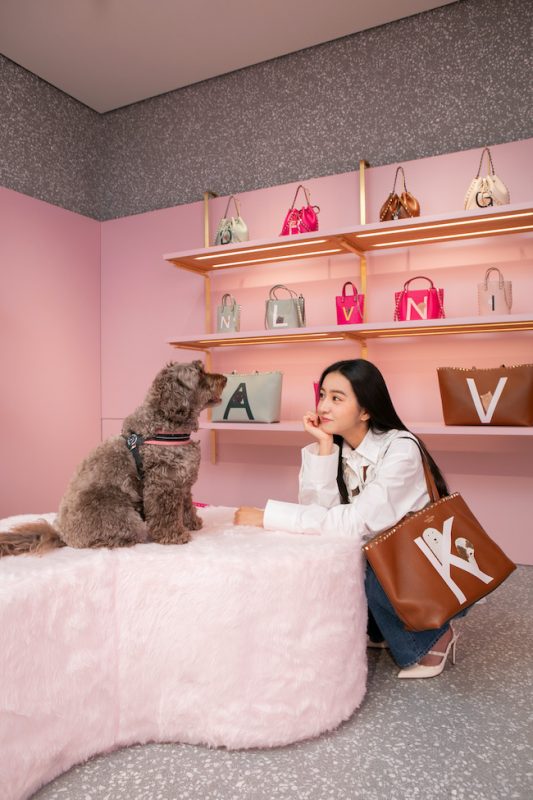 バッグにペットのイラストをプリント、一緒に写真を楽しめるフォト